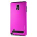 Fashion Aluminum Metal And TPU Anti-Skid Back Cover Case For Samsung Galaxy Note 4 - Purple