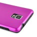 Fashion Aluminum Metal And TPU Anti-Skid Back Cover Case For Samsung Galaxy Note 4 - Purple