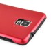 Fashion Aluminum Metal And TPU Anti-Skid Back Cover Case For Samsung Galaxy Note 4 - Red