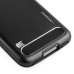 Fashion Aluminum Metal And TPU Anti-Skid Back Cover Case For Samsung Galaxy S5 G900 - Black