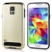 Fashion Aluminum Metal And TPU Anti-Skid Back Cover Case For Samsung Galaxy S5 G900 - Gold