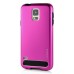 Fashion Aluminum Metal And TPU Anti-Skid Back Cover Case For Samsung Galaxy S5 G900 - Purple