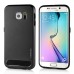 Fashion Aluminum Metal And TPU Anti-Skid Back Cover Case For Samsung Galaxy S6 Edge - Black