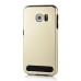 Fashion Aluminum Metal And TPU Anti-Skid Back Cover Case For Samsung Galaxy S6 Edge - Gold