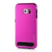 Fashion Aluminum Metal And TPU Anti-Skid Back Cover Case For Samsung Galaxy S6 Edge - Purple