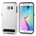 Fashion Aluminum Metal And TPU Anti-Skid Back Cover Case For Samsung Galaxy S6 Edge - Silver