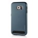 Fashion Aluminum Metal And TPU Anti-Skid Back Cover Case For Samsung Galaxy S6 G920 - Dark Blue