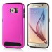 Fashion Aluminum Metal And TPU Anti-Skid Back Cover Case For Samsung Galaxy S6 G920 - Purple