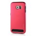 Fashion Aluminum Metal And TPU Anti-Skid Back Cover Case For Samsung Galaxy S6 G920 - Red