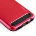 Fashion Aluminum Metal And TPU Anti-Skid Back Cover Case For Samsung Galaxy S6 G920 - Red