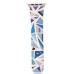 Fashion Blue Polygon Skin Silicone Stainless Steel Buckle Wrist Band for Apple Watch 38 mm