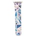 Fashion Blue Polygon Skin Silicone Stainless Steel Buckle Wrist Band for Apple Watch 42 mm