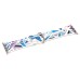 Fashion Blue Polygon Skin Silicone Stainless Steel Buckle Wrist Band for Apple Watch 42 mm