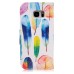 Fashion Colorful Drawing Artistic Feather PU Leather Flip Wallet Stand Case With Card Slots for Samsung Galaxy S7 Edge G935