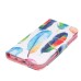 Fashion Colorful Drawing Artistic Feather PU Leather Flip Wallet Stand Case With Card Slots for Samsung Galaxy S7 Edge G935