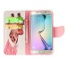 Fashion Colorful Drawing Printed Beautiful Cute Giraffe PU Leather Flip Wallet Stand Case With Card Slots For Samsung Galaxy S6 Edge