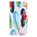 Fashion Colorful Drawing Printed Beautiful Feathers PU Leather Flip Wallet Stand Case With Card Slots For Samsung Galaxy Note 5