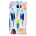 Fashion Colorful Drawing Printed Beautiful Feathers PU Leather Flip Wallet Stand Case With Card Slots For Samsung Galaxy Note 5