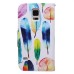 Fashion Colorful Drawing Printed Beautiful Feathers PU Leather Flip Wallet Stand Case With Card Slots For Samsung Galaxy S5 G900