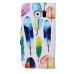 Fashion Colorful Drawing Printed Beautiful Feathers PU Leather Flip Wallet Stand Case With Card Slots For Samsung Galaxy S6 Edge