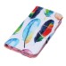 Fashion Colorful Drawing Printed Beautiful Feathers PU Leather Flip Wallet Stand Case With Card Slots For Samsung Galaxy S6 Edge