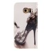 Fashion Colorful Drawing Printed Beautiful High-Heeled Shoe PU Leather Flip Wallet Stand Case With Card Slots For Samsung Galaxy S6 Edge