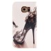 Fashion Colorful Drawing Printed Beautiful High-Heeled Shoe PU Leather Flip Wallet Stand Case With Card Slots For Samsung Galaxy S6 G920