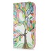 Fashion Colorful Drawing Printed Beautiful Leaves Tree PU Leather Flip Wallet Stand Case With Card Slots For Samsung Galaxy S6 Edge