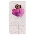 Fashion Colorful Drawing Printed Beautiful Orchid PU Leather Flip Wallet Stand Case With Card Slots For Samsung Galaxy S6 G920