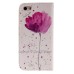 Fashion Colorful Drawing Printed Beautiful Orchid PU Leather Flip Wallet Stand Case With Card Slots For iPhone 5 / 5s