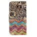 Fashion Colorful Drawing Printed Beautiful Waves Flower PU Leather Flip Wallet Stand Case With Card Slots For Samsung Galaxy S6 G920