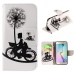 Fashion Colorful Drawing Printed Bicycle And Dandelion PU Leather Flip Wallet Stand Case With Card Slots For Samsung Galaxy S6 Edge