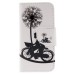 Fashion Colorful Drawing Printed Bicycle And Dandelion PU Leather Flip Wallet Stand Case With Card Slots For iPhone 5 / 5s