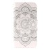 Fashion Colorful Drawing Printed Big White Flower PU Leather Flip Wallet Stand Case With Card Slots For Samsung Galaxy S6 Edge