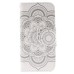 Fashion Colorful Drawing Printed Big White Flower PU Leather Flip Wallet Stand Case With Card Slots For iPhone 5 / 5s