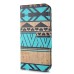 Fashion Colorful Drawing Printed Blue Brown Tribe PU Leather Flip Wallet Stand Case With Card Slots For Samsung Galaxy S6 Edge