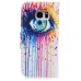 Fashion Colorful Drawing Printed Blue Eye PU Leather Flip Wallet Stand Case With Card Slots for Samsung Galaxy S7 Edge G935