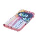 Fashion Colorful Drawing Printed Blue Eye PU Leather Flip Wallet Stand Case With Card Slots for Samsung Galaxy S7 Edge G935