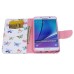 Fashion Colorful Drawing Printed Butterflies PU Leather Flip Wallet Stand Case With Card Slots For Samsung Galaxy Note 5