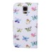 Fashion Colorful Drawing Printed Butterflies PU Leather Flip Wallet Stand Case With Card Slots For Samsung Galaxy S5 G900