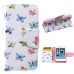 Fashion Colorful Drawing Printed Butterflies PU Leather Flip Wallet Stand Case With Card Slots For iPhone 5 / 5s