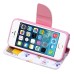 Fashion Colorful Drawing Printed Butterflies PU Leather Flip Wallet Stand Case With Card Slots For iPhone 5 / 5s