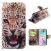 Fashion Colorful Drawing Printed Cool Leopard PU Leather Flip Wallet Stand Case With Card Slots For Samsung Galaxy S6 Edge