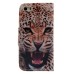 Fashion Colorful Drawing Printed Cool Leopard PU Leather Flip Wallet Stand Case With Card Slots For iPhone 5 / 5s