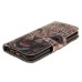 Fashion Colorful Drawing Printed Cool Leopard PU Leather Flip Wallet Stand Case With Card Slots For iPhone 5 / 5s