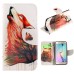 Fashion Colorful Drawing Printed Cool Wolf Howl PU Leather Flip Wallet Stand Case With Card Slots For Samsung Galaxy S6 Edge