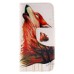 Fashion Colorful Drawing Printed Cool Wolf Howl PU Leather Flip Wallet Stand Case With Card Slots For iPhone 5 / 5s