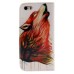 Fashion Colorful Drawing Printed Cool Wolf Howl PU Leather Flip Wallet Stand Case With Card Slots For iPhone 5 / 5s