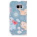 Fashion Colorful Drawing Printed Cute Lovely Pattern PU Leather Flip Wallet Stand Case With Card Slots for Samsung Galaxy S7 Edge G935