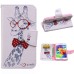 Fashion Colorful Drawing Printed Elegant Giraffe PU Leather Flip Wallet Stand Case With Card Slots For Samsung Galaxy S5 G900